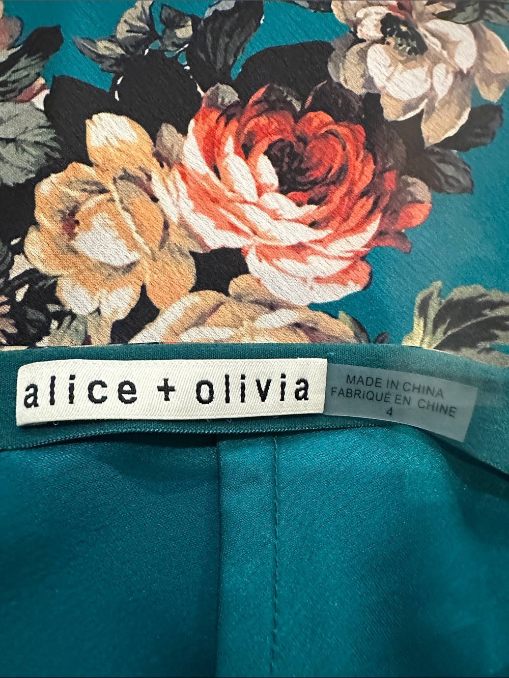 Alice + Olivia Sz. 4 Maeve Floral Print Slip Skirt - Picture 7 of 9